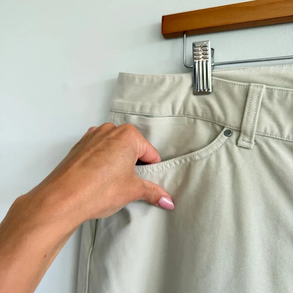 Lululemon City Sleek Utilitech Extra Wide Leg Pants Bone 32